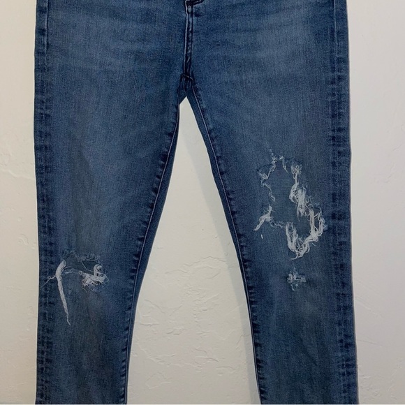 Agolde Sophie Spell Cropped Distressed Skinny Jeans - Picture 5 of 8